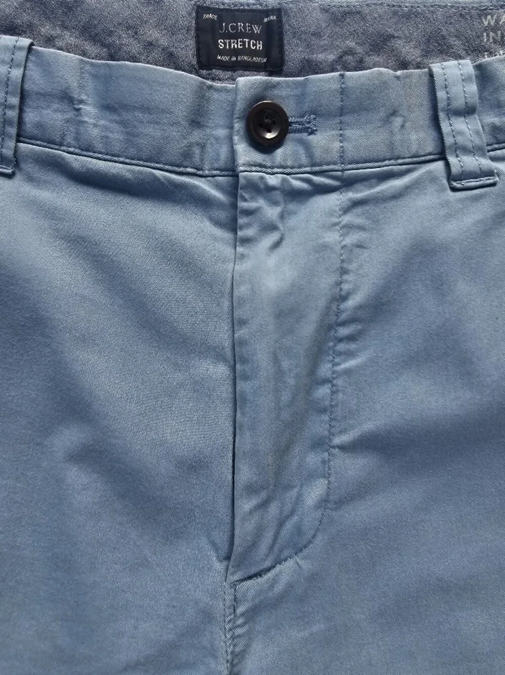 2 For $25 J.Crew Men's Stretch Chino Shorts Size 34 Blue 9